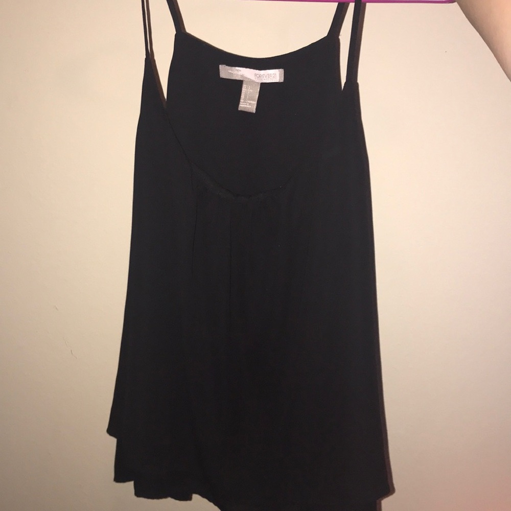 Black chiffon tank top